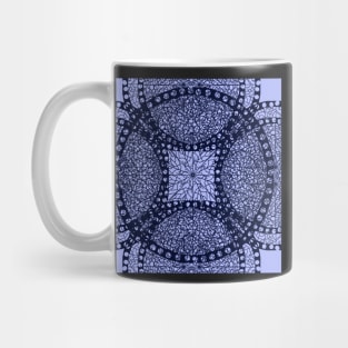 Blue Circles and Webbing Pattern Mug